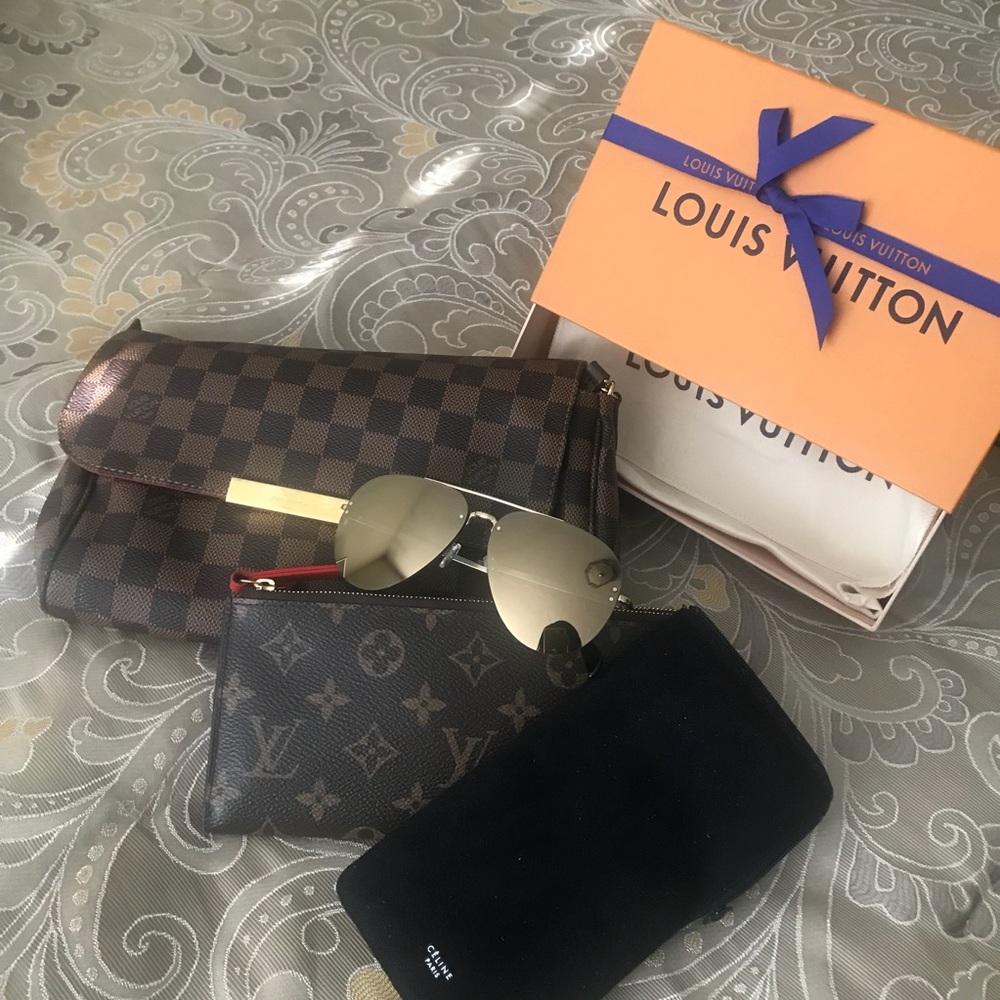 100% Auth LV PM Damier & LV Fold wallet w/ two zip